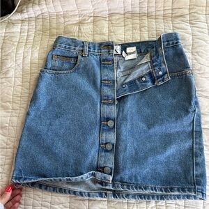 Calvin Klein Denim Button-Front Skirt